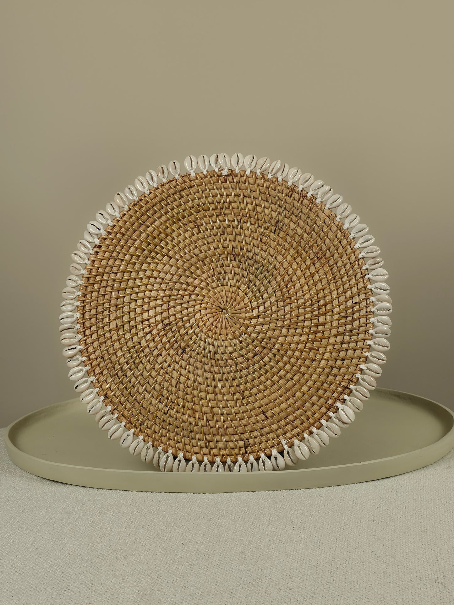 Rotan- en Schelpen Placemat Rond - Luke