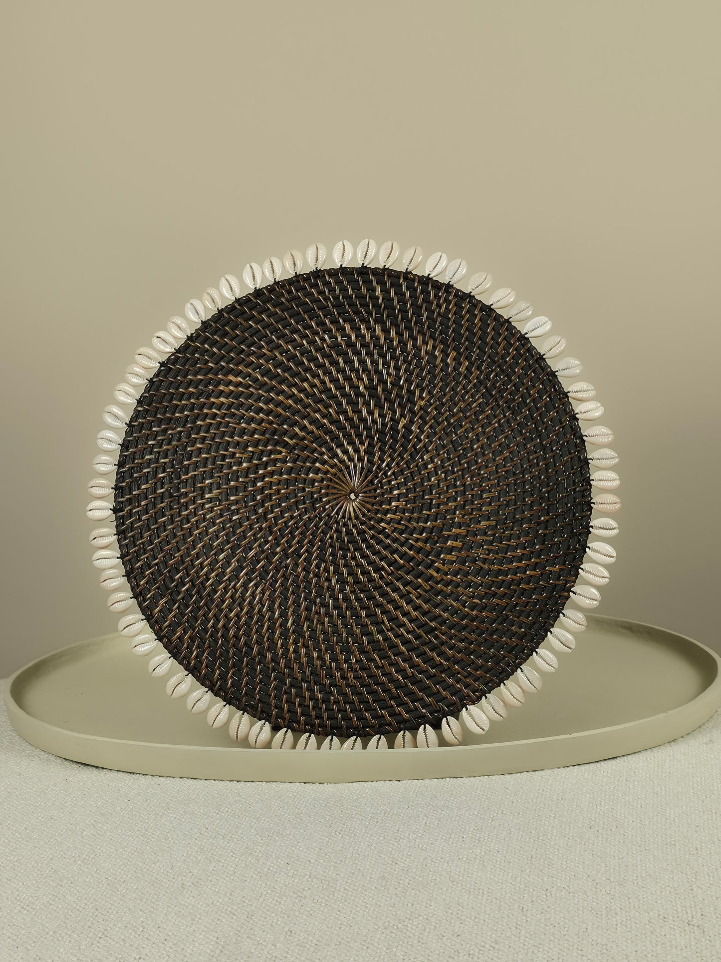 Rotan- en Schelpen Placemat Rond - Dakota