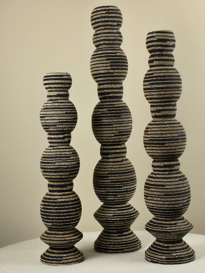 Decorative Bead Tower - Black