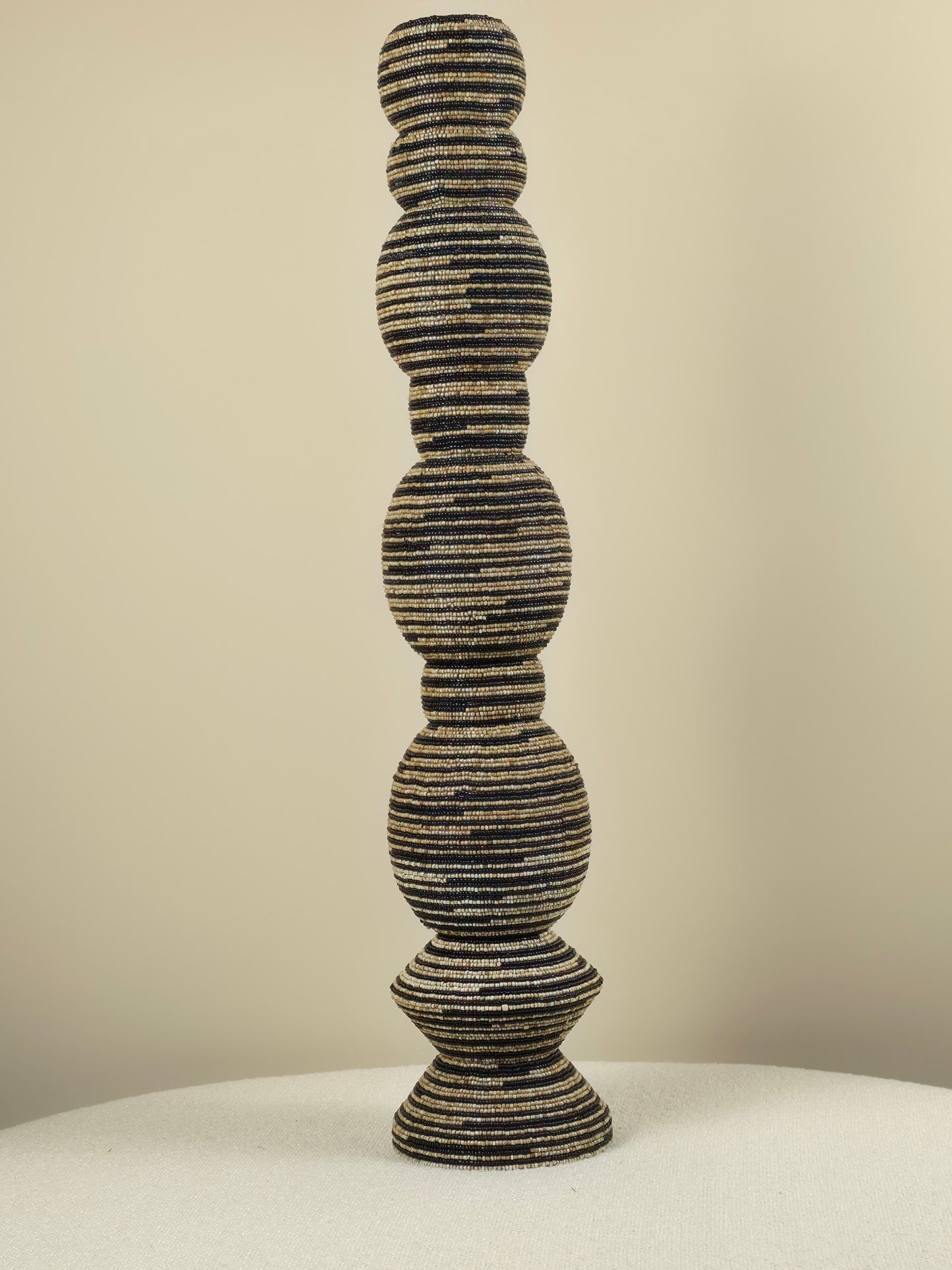 Decorative Bead Tower - Black
