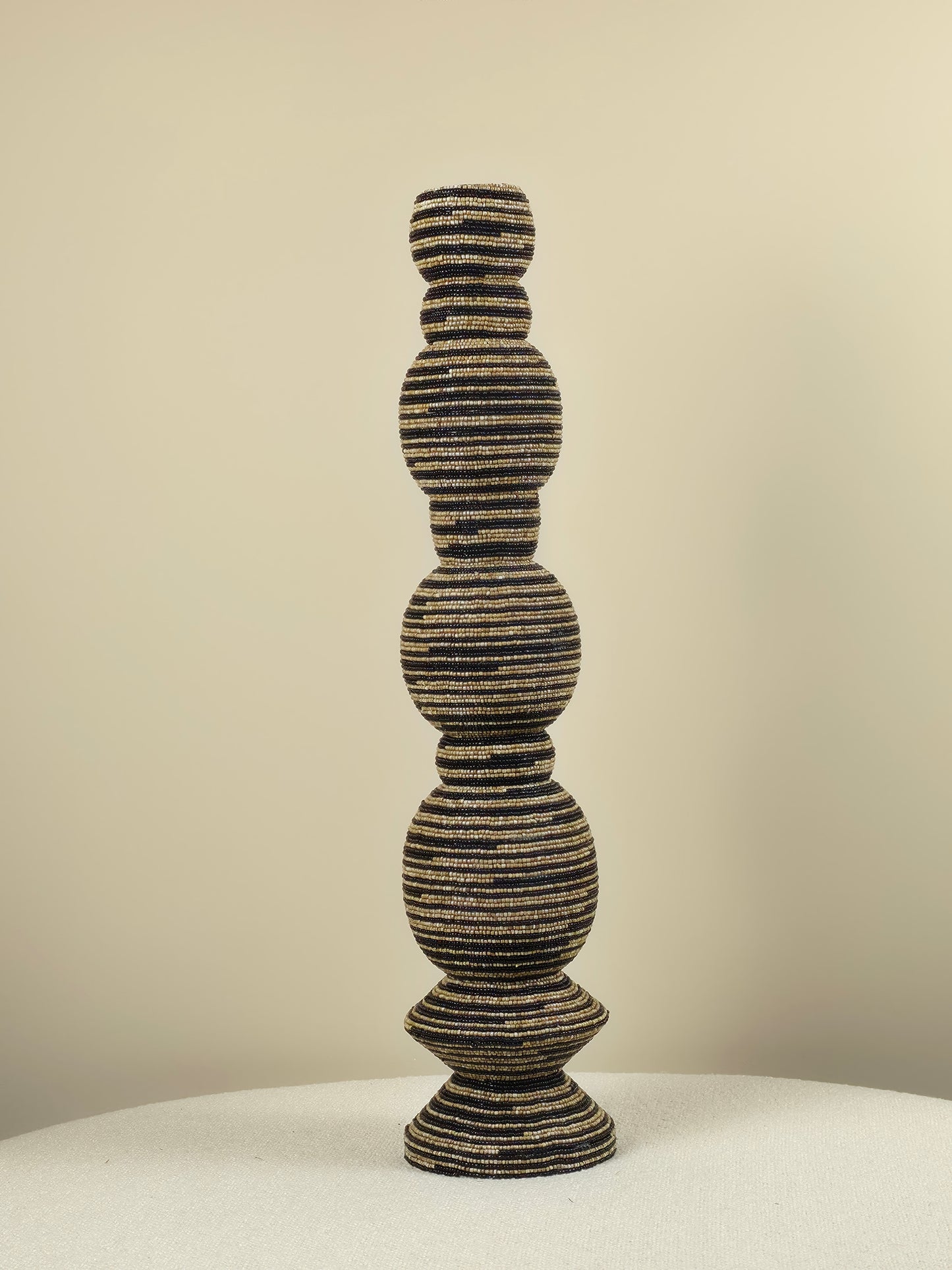 Decorative Bead Tower - Black