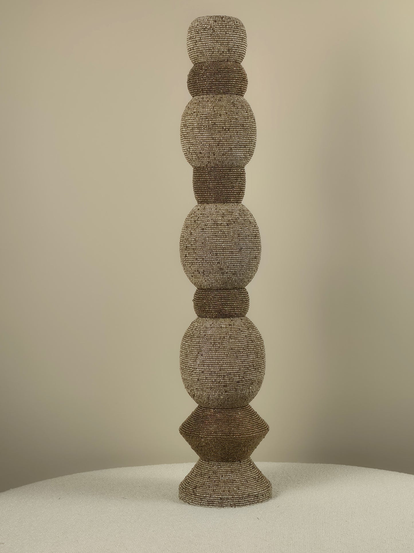 Decorative Bead Tower - Beige