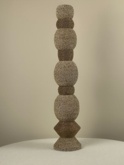 Decorative Bead Tower - Beige