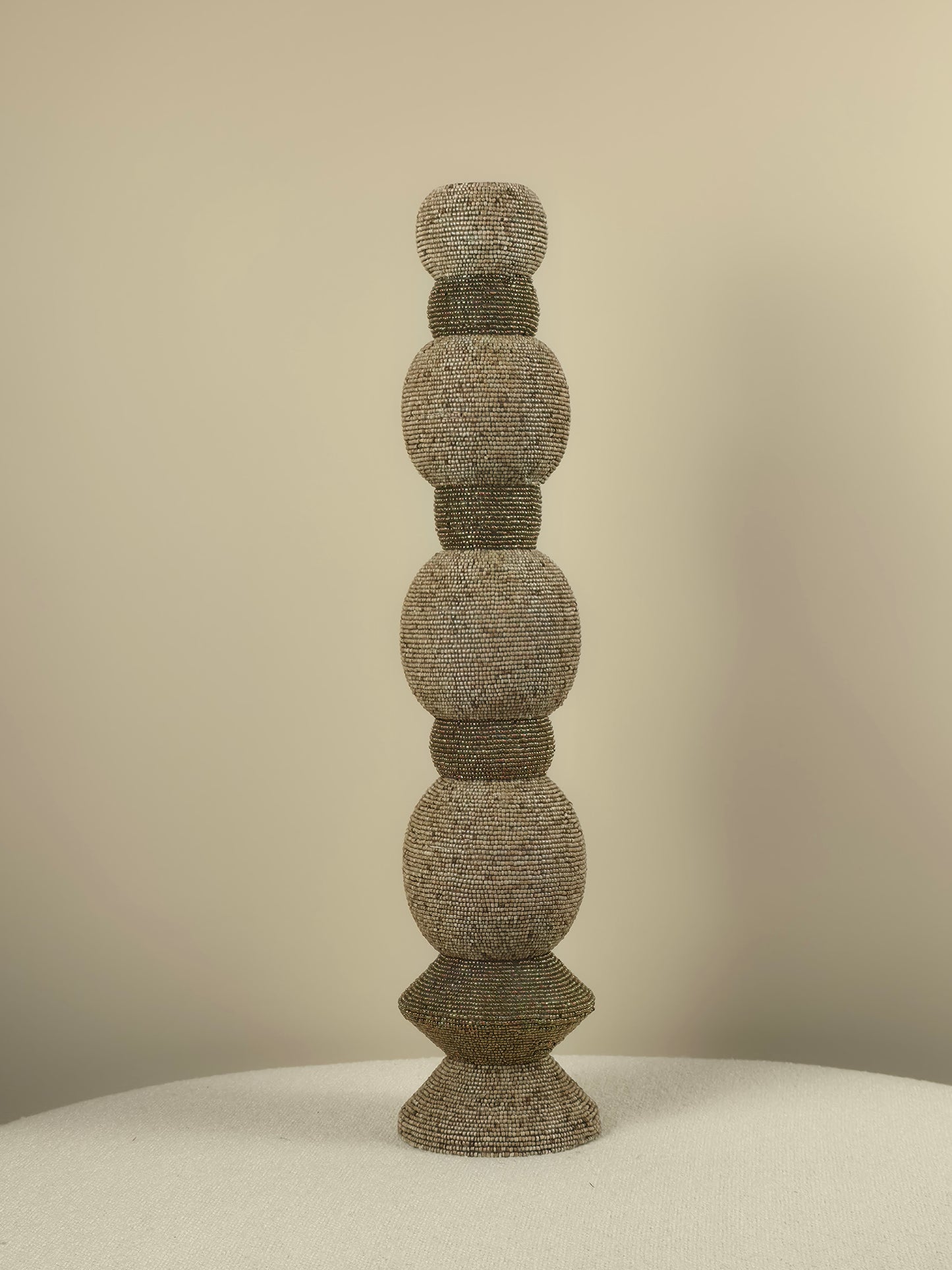 Decorative Bead Tower - Beige