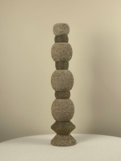 Decorative Bead Tower - Beige