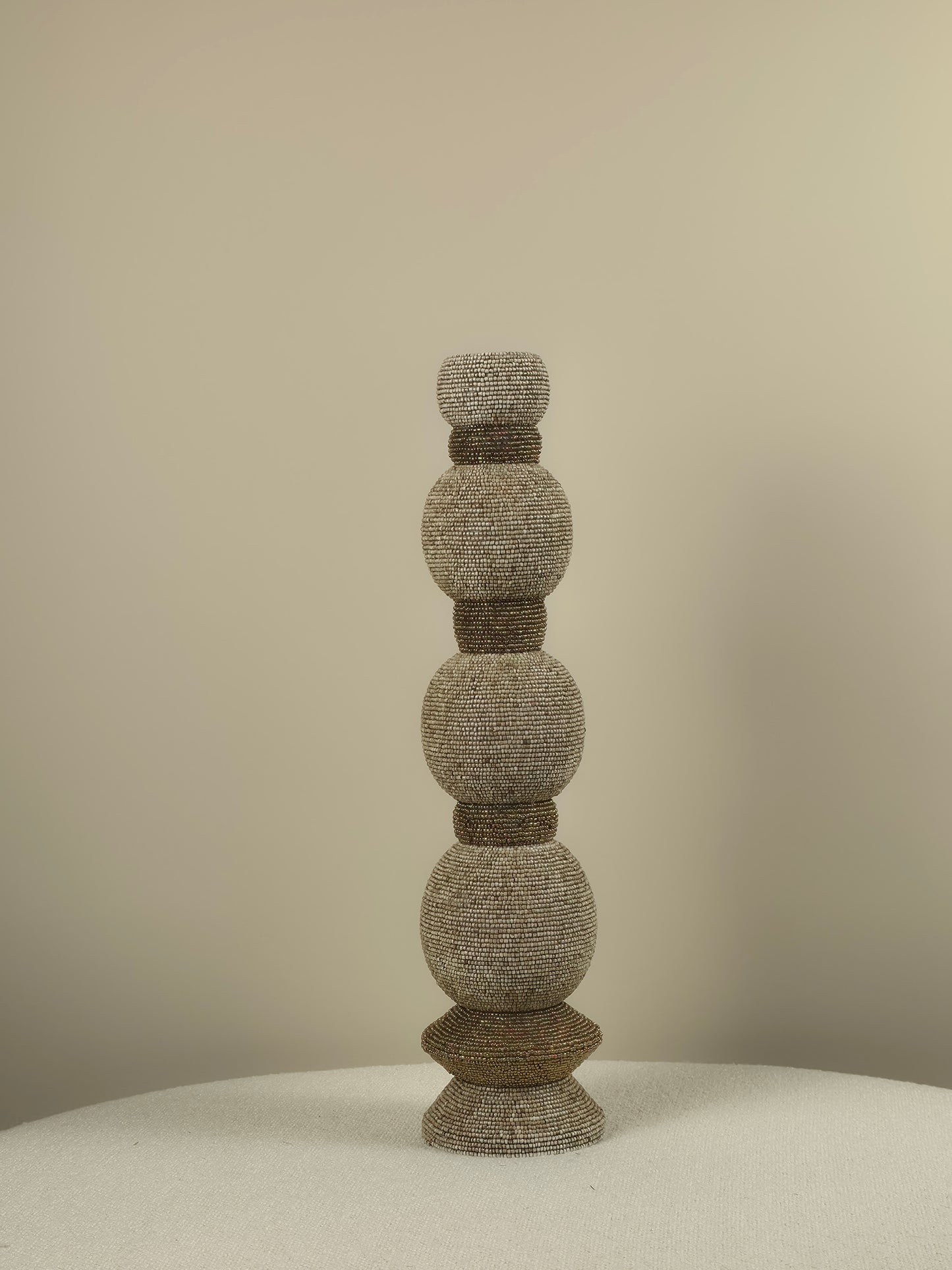 Decorative Bead Tower - Beige