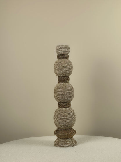 Decorative Bead Tower - Beige