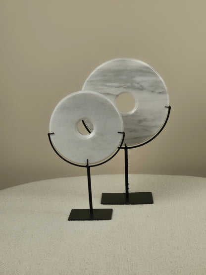 Marble Disc on Stand - Anna