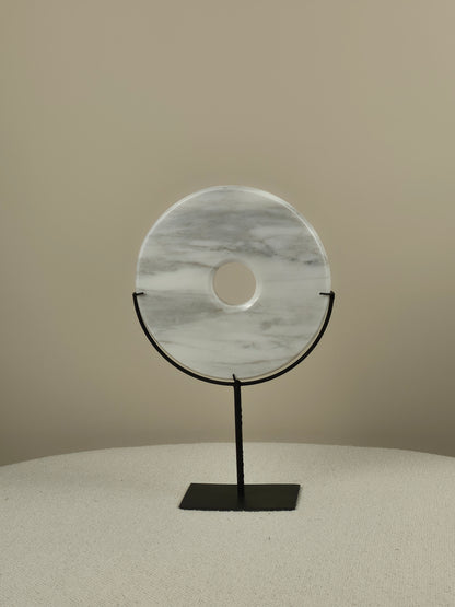 Marble Disc on Stand - Anna