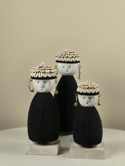 Decoratieve Pop Schelpen - Tula - Zwart