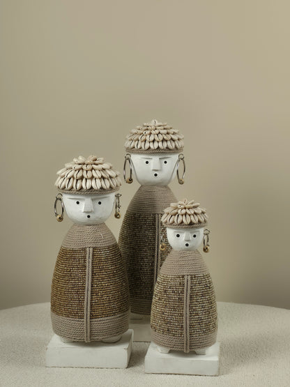 Decoratieve Pop Schelpen - Tula - Beige