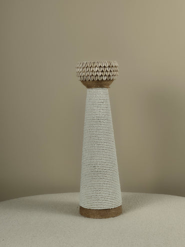 Schelpen- en Kralen Kandelaar - Ruby