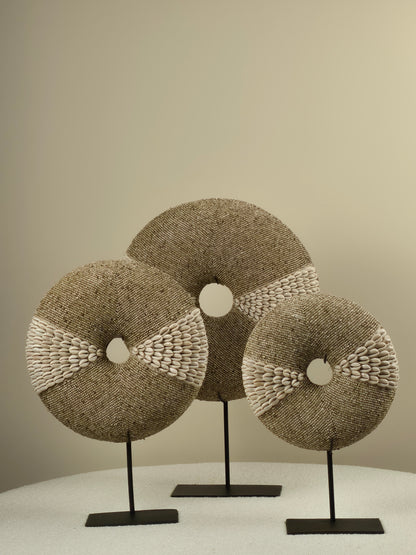 Shell and Bead Donut on Stand - Oki