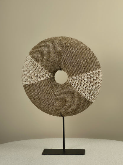 Shell and Bead Donut on Stand - Oki