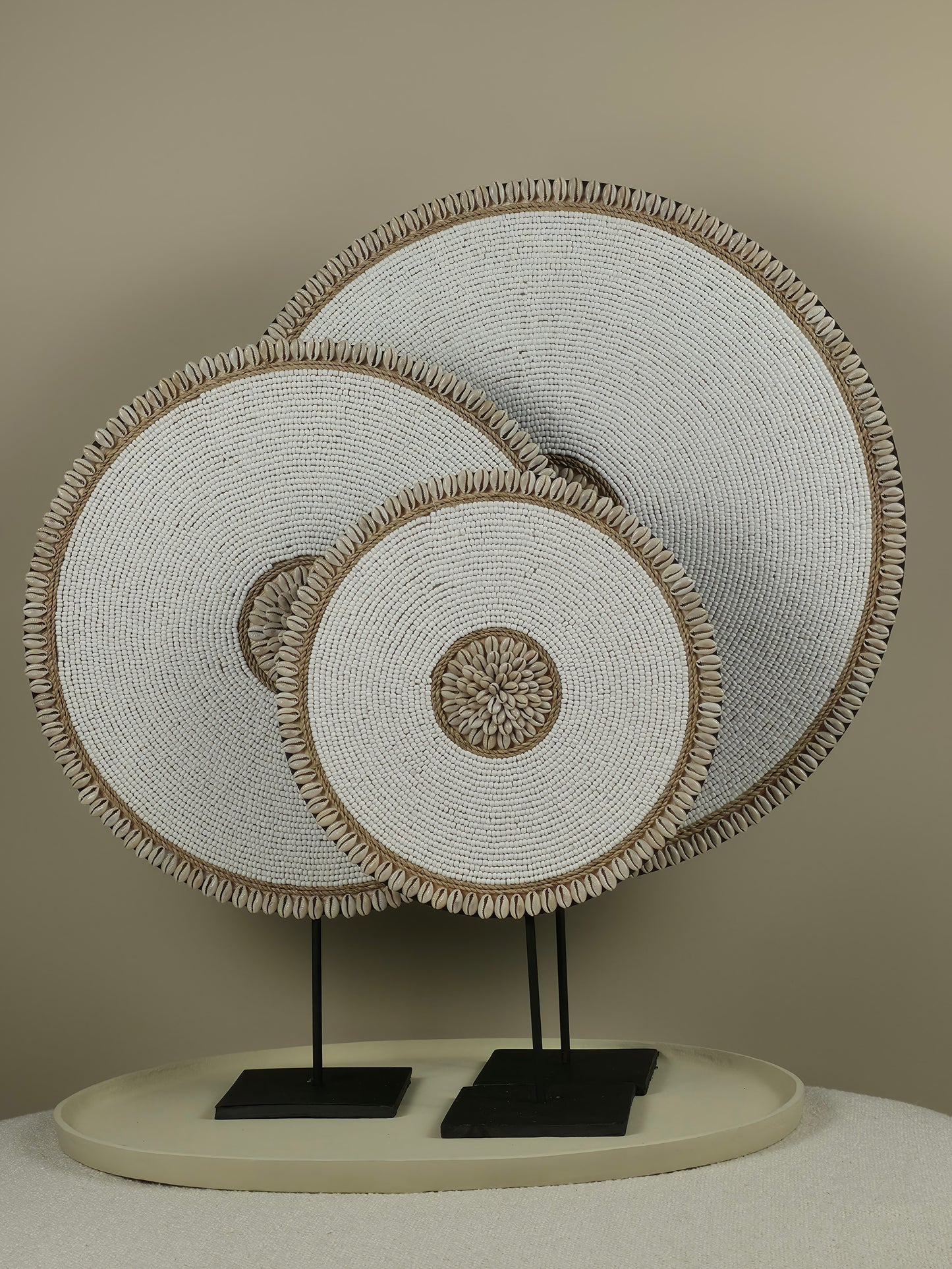 Kralen Ornament op Standaard - Snowy