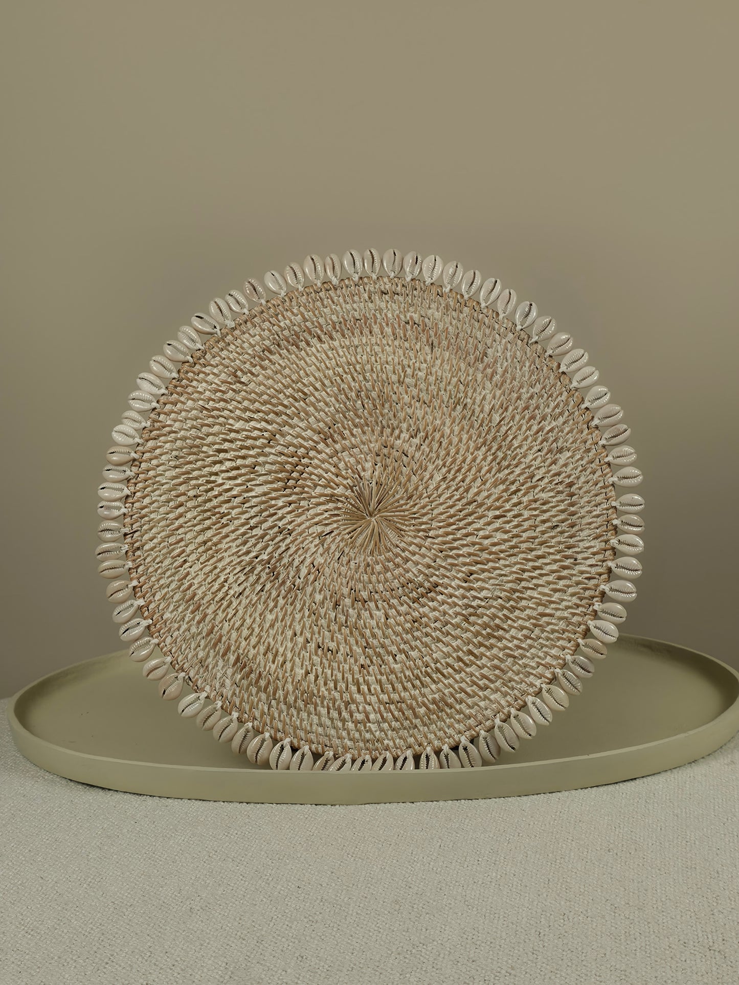 Rotan- en Schelpen Placemat Rond - Dean