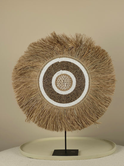 Raffia-en Kralen Decoratie op Standaard - Blake
